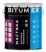мастика bitumex битумо-резиновая, 18 кг
